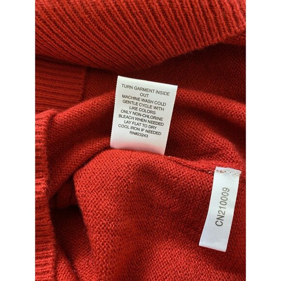 New York and Company Womens Size Small Red Cross Back Sweater Lattice Back NY&Co - Picture 6 of 8
